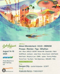 Splash House W2 After Hours Only VIP Tickets