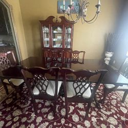 Dining Table With 6 Chairs And China 