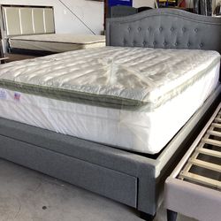 New Queen Size Bed With Mattress, Free, Deliver, Easy Finance