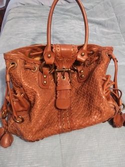 $50. Isabella Fiore Purse Brown Leather Hobo Bag