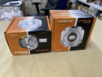 PRV Pair of Silver Pro Audio Super Tweeters TW700Ti-CR - VERY LOUD - Brand New!