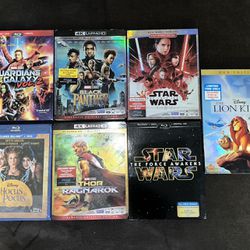 Disney Marvel Star Wars bundle DVD/Blu rays