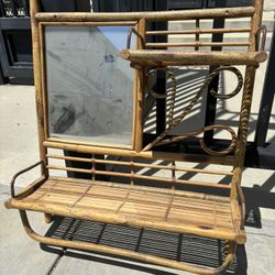 Bamboo Mirror Shelf 