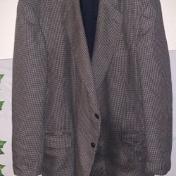 Alexander Lloyd Men’s Wool Sports Coat Blazer 50r Vintage Silver