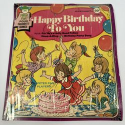 Peter Pan Players Happy Birthday To You 45 RPM F1201 VG+ VG+