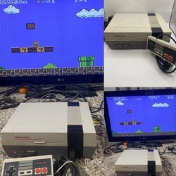 Original NES Nintendo Entertainment System Console Controller + Cords Tested NES