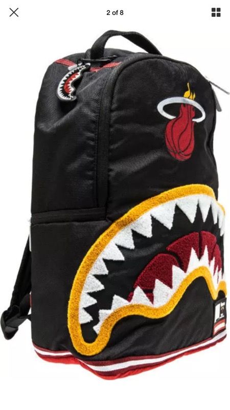 Sprayground NBA LAB Miami Fire Shark Backpack