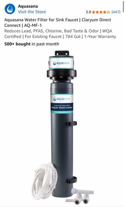 Aquasana Water Filter for Sink Faucet | Claryum Direct Connect | AQ-MF-1