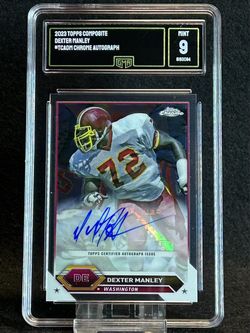 2023 Topps Composite 🔥 Dexter Manley 🔥 Chrome Auto GMA 9 Mint 💎 - Washington Redskins