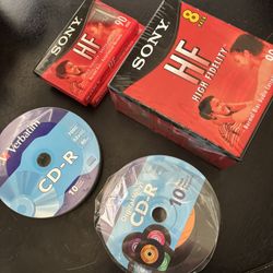BRAND NEW  Blank Audio Cassettes & Blank CDs 