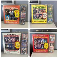 Lot of 4 Factory Sealed, Unopened 100 Hottest Rookies Baseball Cards 89 90 91 92