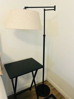 Black Swing Arm Floor Lamp