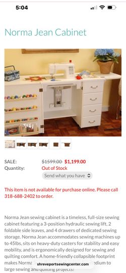 Norma Jean Sewing Cabinet