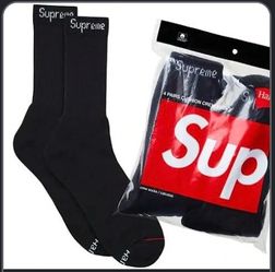 Black supreme socks
