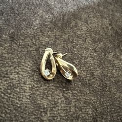 Authentic 0.5 cttw. Diamond Earrings In 14K Gold $300 OBO