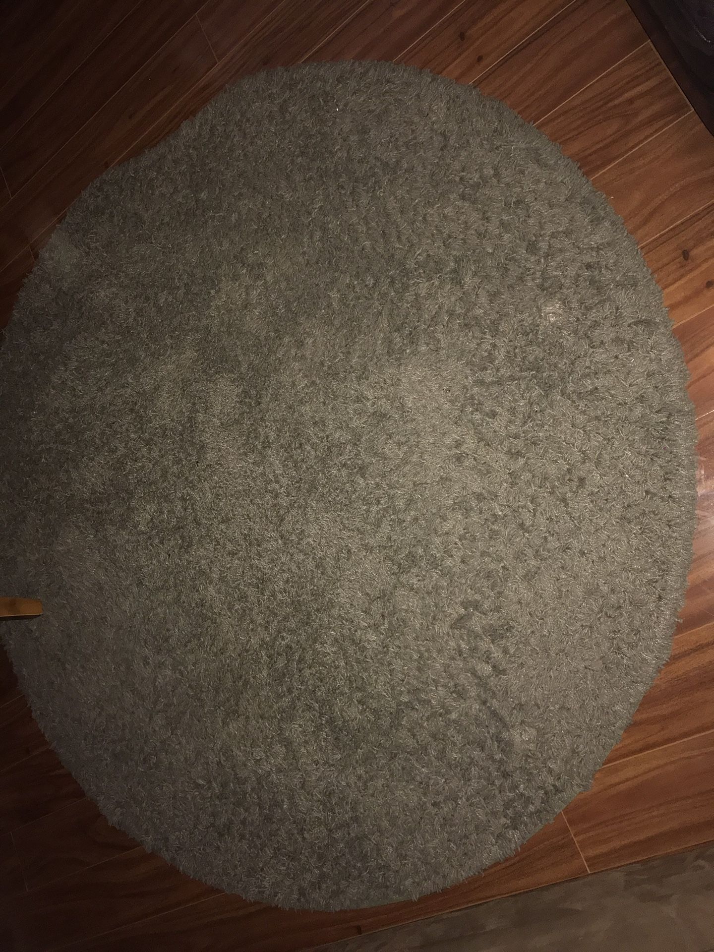 Olive/Forest Shag Circle Rug