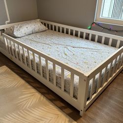  Twin Montessori Bed Frame With Nectar Kids Memory Foam Mattress