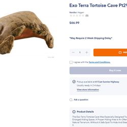 2X Exo Terra Tortoise Cave Pt2922