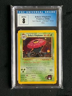 Erika's Vileplume Holo CGC 8 Pokémon Card