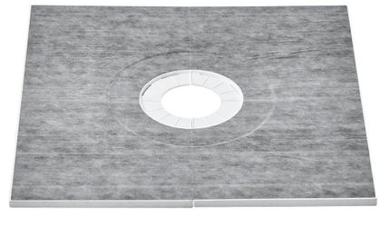 VEVOR Shower Curb Kit, 36"x36" Shower Pan Kit with 6.3" Central Drain, Lightweight EPS Shower Installation Kits with 2 Waterproof Cloths, Shower Pan S