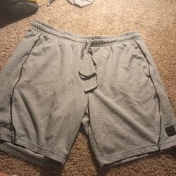 Mens (XXL) Puma Gray Fleece Drawstring Shorts