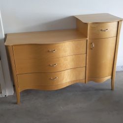 Unique 3-door dresser with attached cabinet