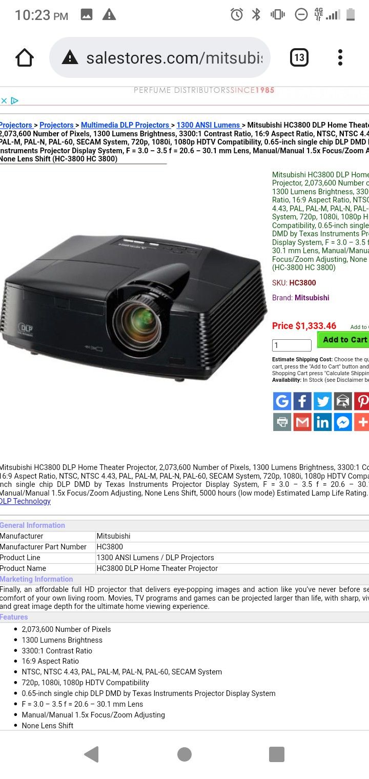 Mitsubishi projector