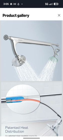 Boona Tandem Shower (Two Shower Heads, King Krome) - Double High Pressure Shower Head
New in box