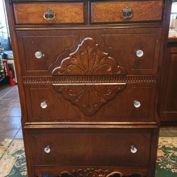 Vintage Dresser With Beautiful Pulls