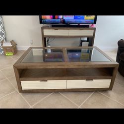 Cindy Crawford Home Coffee Table & Console Table Set – $450