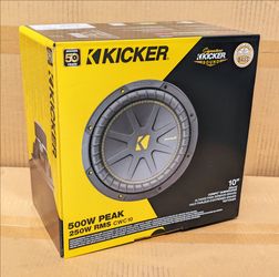Kicker Bass Speaker Comp C 10" Subwoofer 4-Ohm 500 Watts CWCS10 50CWCS104 🚨 Payment Options Available 🚨 No Credit Needed 🚨