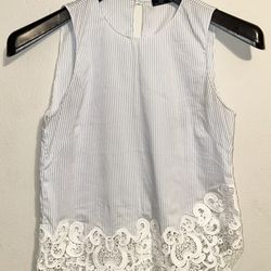 Zara Blue And White Shirt