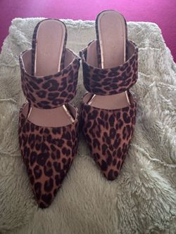 Leopard print heels