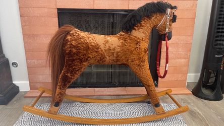 Antique Mohair Child's Rocking Horse