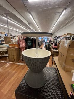 Outdoor Ice Cooler Side Table