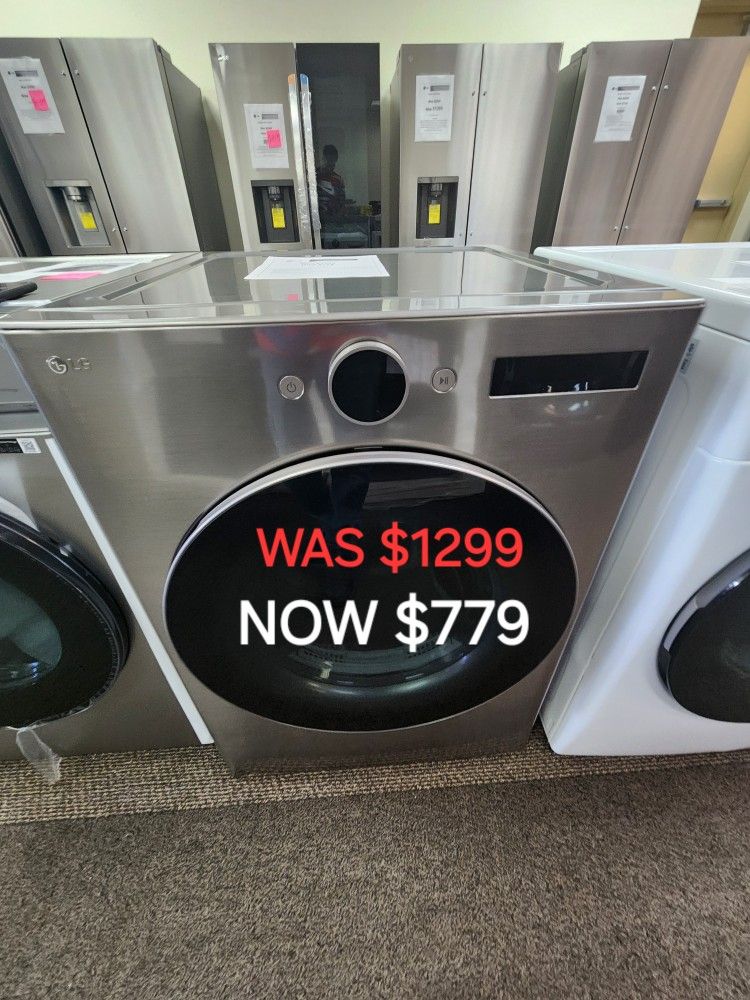7.4 Cu. Ft. Ultra Large Dlectric Dryer With Sensor Dry, Turbo Steam