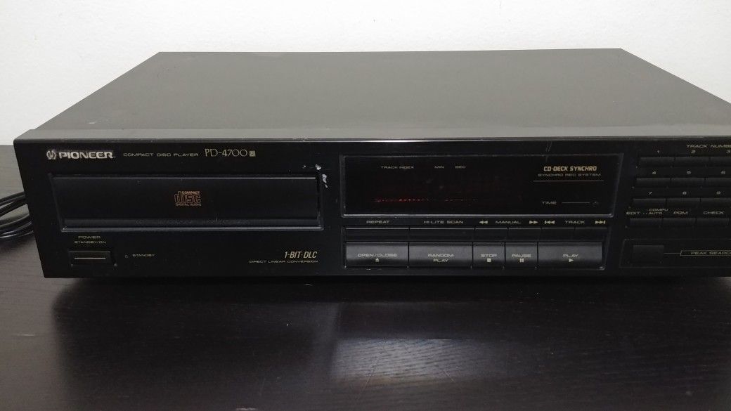 Vintage Pioneer PD-4700 Single Compact Disc CD Player Audio Home Theater TESTED