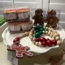 Gingerbread Tier Tray Set 
