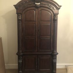 Dark Wood Armoire 