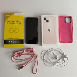Apple iPhone 13 Pink 128GB, UNLOCKED Used Model A2482  