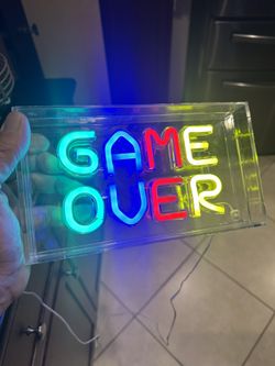 Acrylic neon sign, four colors, green blue, red and yellow very super bright excellent condition conditions