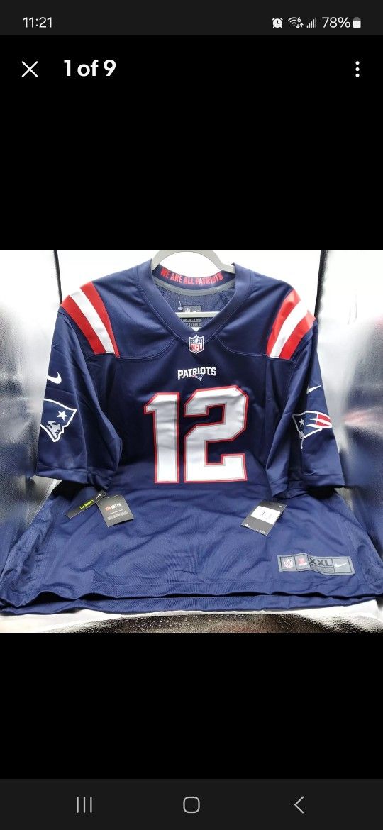 Nike New England Patriots Tom Brady #12 Navy Home Jersey 67NM-NPGH Men’s Sz XXL