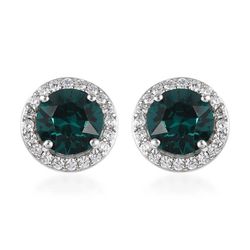 Emerald Color Swarovski Crystal Sim. Diamond Stud Earrings