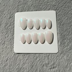 Frosted Glaze Press-On Nails | Handmade Custom Sets | Local Pickup