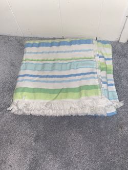 Striped Turkish Beach Towel with Fringe