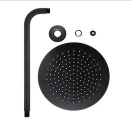 Modona 10" Rain Can Shower Head With Arm And Flange In Rubbed Bronze