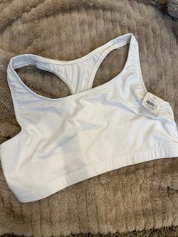 racerback sports bra in white XL