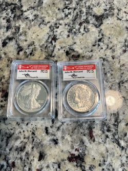 John Mercanti 1986-S Eagle & 1886 Mogan Dollar