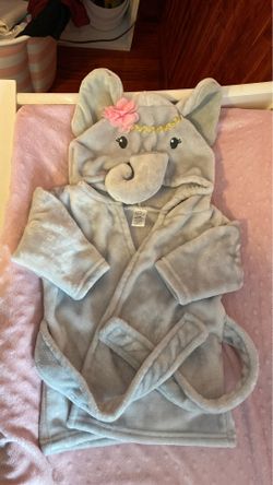 Girl elephant robe 0 to 9 months