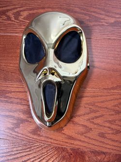 Fun World Ghost Face Golden Metallic Mask Scream Costume Accessory Adult OS